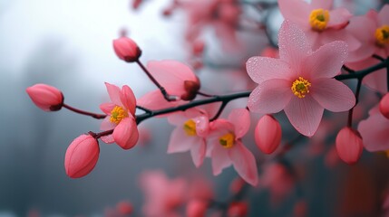 Delicate Pink Flowers  Romantic Bouquet  Soft Bloom  Close Up  Floral Beauty