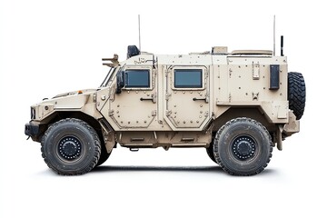 Obraz premium Mine-Resistant Ambush Protected Vehicle isolated on a white background 