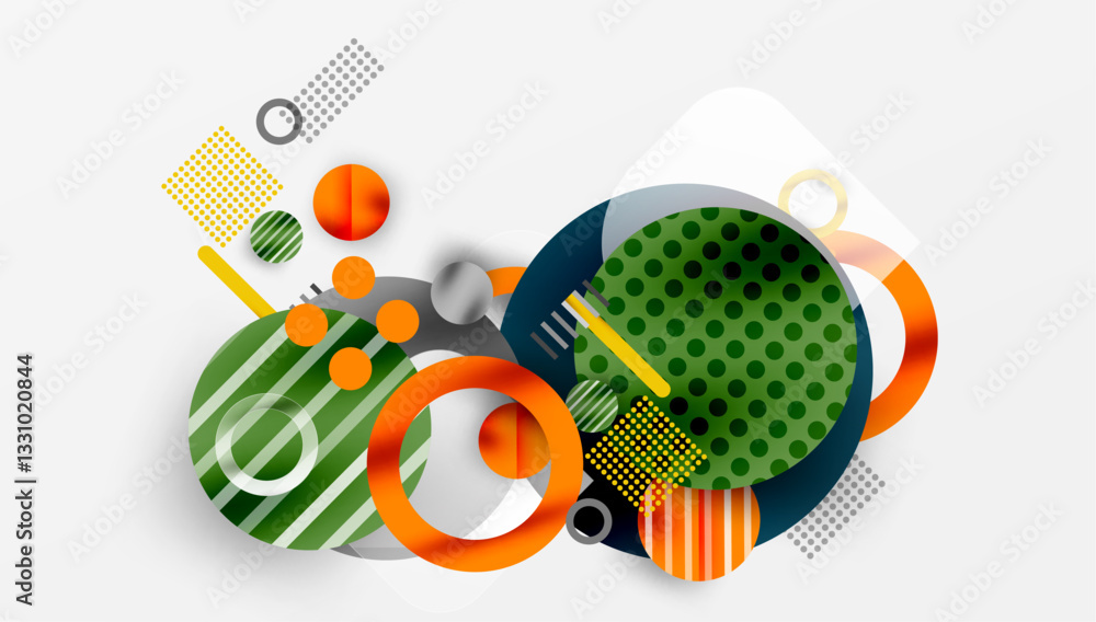 Aufkleber Abstract background - layered geometric shapes with smooth gradients and transparency