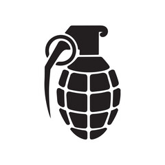 Hand granade icon vector. Bomb icon