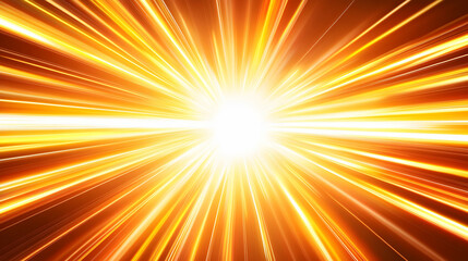 Obraz premium Dynamic golden rays radiating outwards, creating a vibrant, energetic burst of light perfect for backgrounds or motion graphics.