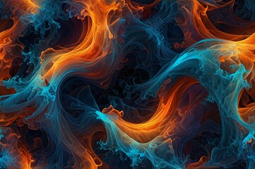 Vibrant Cosmic Energy Waves &ndash; Abstract Fluid Motion Art V3
