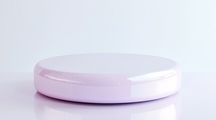 Glossy Smooth Round Podium with Pastel Color Palette