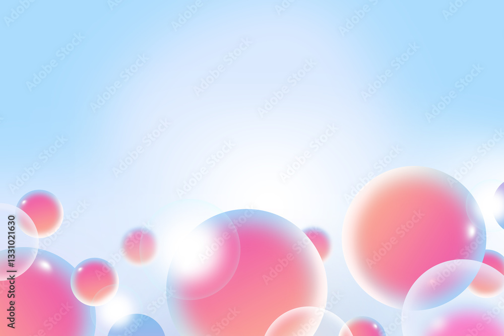 Poster abstract geometric circle gradient soft light colorful bokeh background design for graphic business 