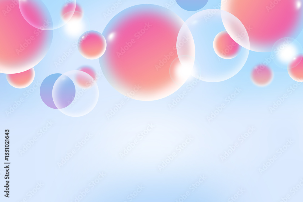 Poster abstract geometric circle gradient soft light colorful bokeh background design for graphic business 
