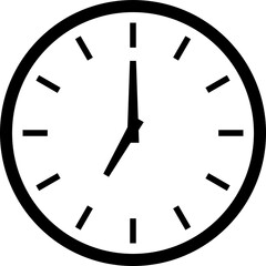 clock icon for graphic design, logo, web site, social media, mobile app, illustration