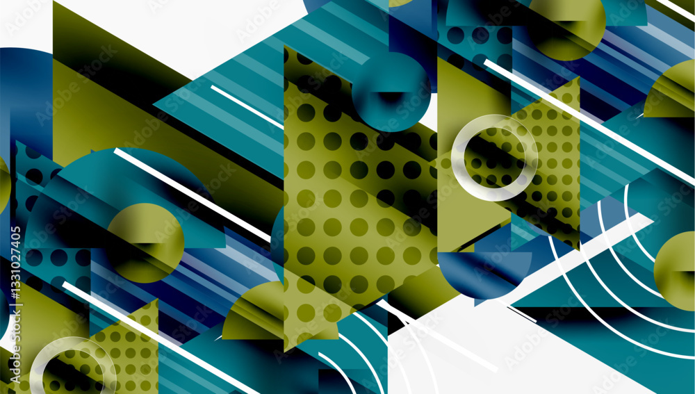 Aufkleber Sleek abstract background - layered triangles with vibrant gradient tones. Semi-transparent shapes add depth and contemporary aesthetic