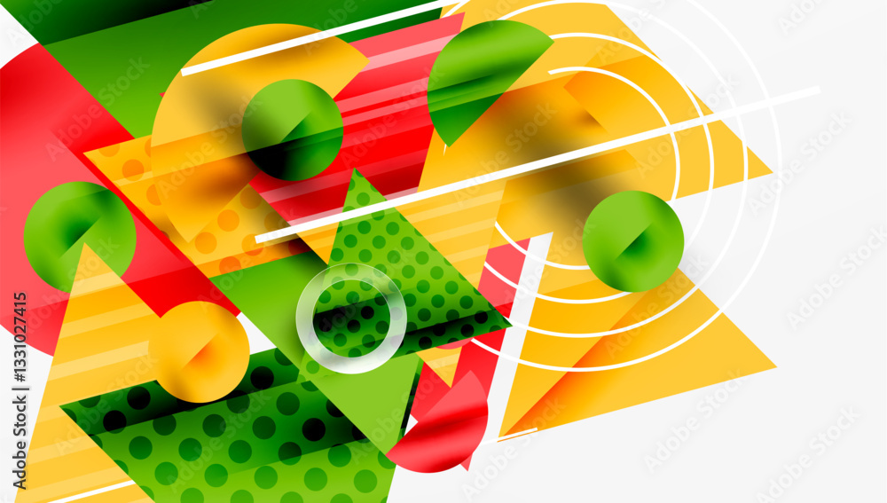 Aufkleber Modern geometric background - overlapping triangles with smooth gradients and semi-transparency