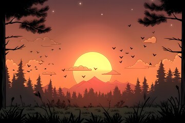 Mountain line art background, luxury gold design.