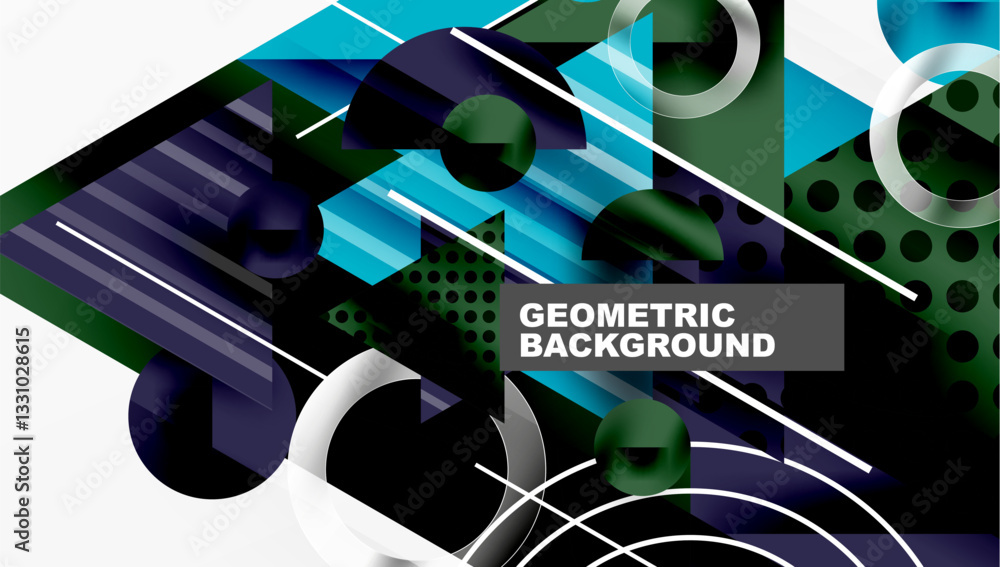 Poster sleek abstract background - layered triangles with vibrant gradient tones. semi-transparent shapes a