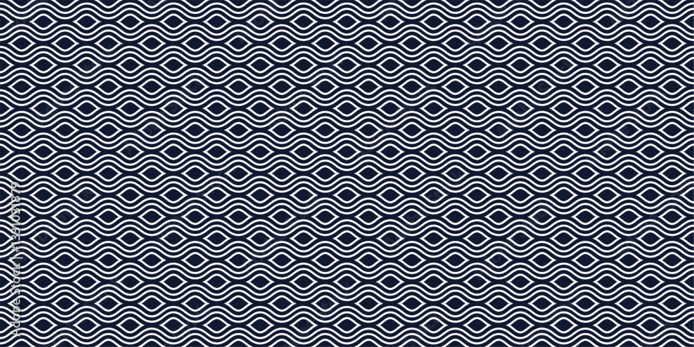Aufkleber abstract simple geometric vector pattern with wavy lines texture on black background. bright modern 
