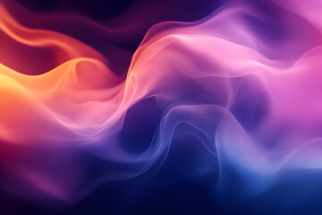 Obraz premium Abstract swirling colorful smoke, vibrant hues of pink, purple, orange, and blue, creating a dynamic and ethereal visual. Perfect for backgrounds, websites, and design projects.