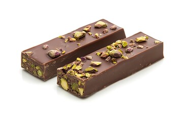 Gourmet Pistachio Chocolate Bar with Crunchy Nuts
