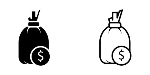 Money Bag icon on white background