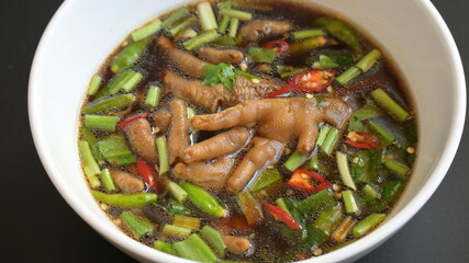 spicy chicken soup with chilli, Thai food