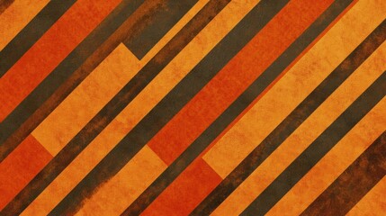 Orange background pattern with abstract diagonal stripes layered in geometric design for autumn
