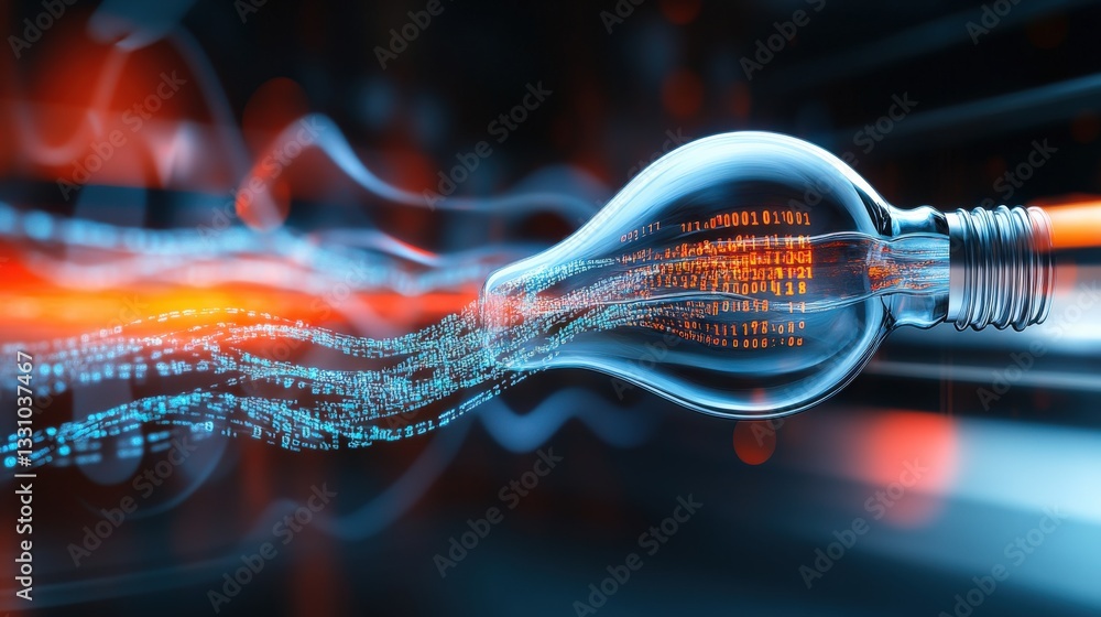 Poster dynamic energy transformation abstract visual digital art futuristic environment close-up view conce