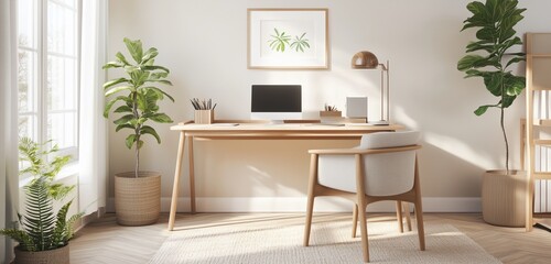 A vintage-style armchair with velvet upholstery and intricate wooden carvings on legs. 