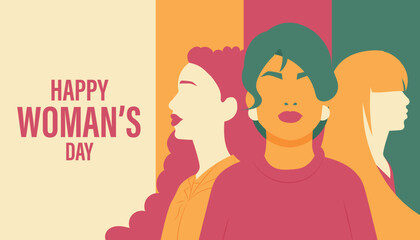 International women's day vector illustration.