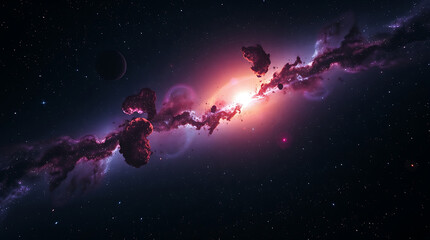 Naklejka premium planet in space