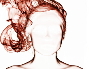 Graceful Form Emerging from Smoke