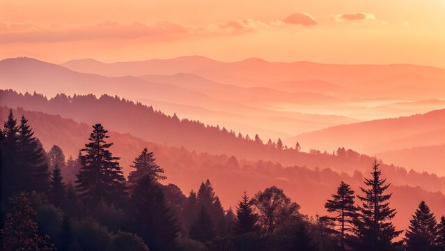 sunrise in the mountains