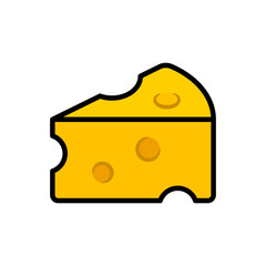 Vector Cheese Flat Design Illustration