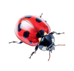 ladybug close-up on white background © Viet