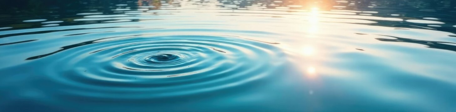 Gentle ripples disturb the surface of the lake, reflection, waves, lake
