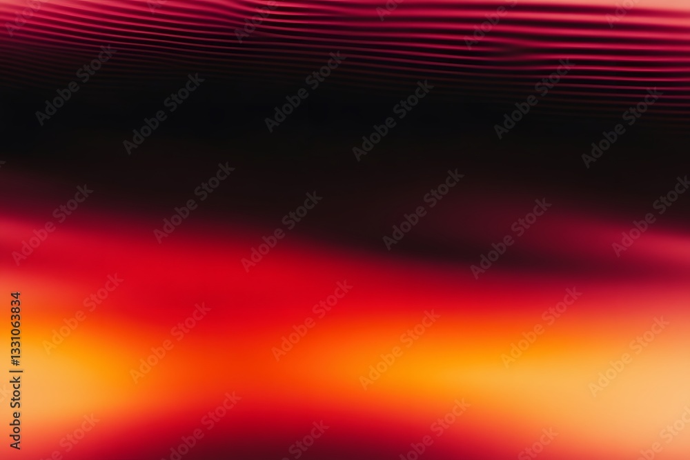 Poster abstract image shows gradient colors and textured horizontal lines