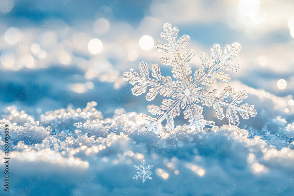 Aufkleber nature's geometry: drawing the patterns of snowflakes learn how to find a