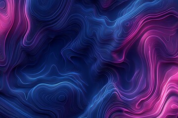 Abstract 3D wavy lines, vibrant colors, digital art, background for design