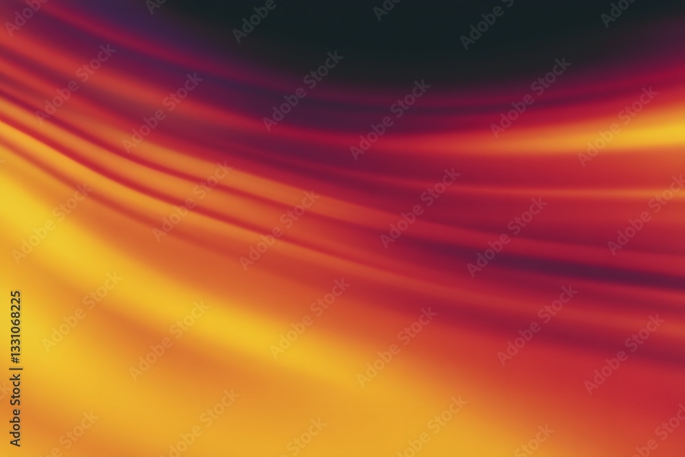 Poster abstract warm colored gradient waves and flowing blurred background