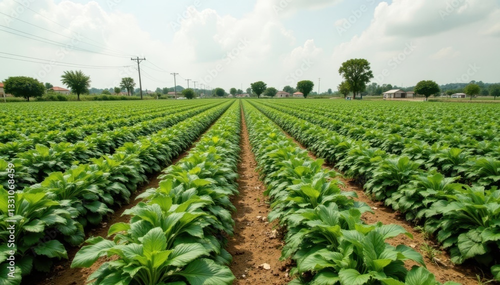 Poster developing weather resistant crop varieties through genetic modification to ensure food security in 