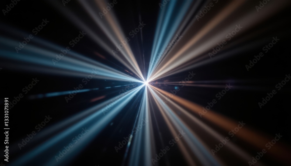 Poster in this mesmerizing composition, light sources of varying intensities converge to form a captivating