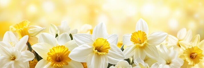 A vibrant vase filled with white and yellow flowers celebrating the spirit of Easter.