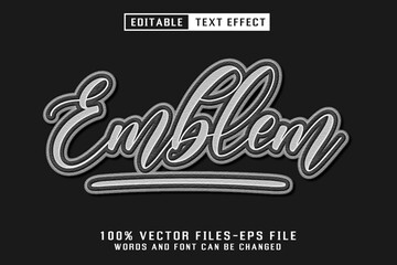 Emblem Editable Text Effect