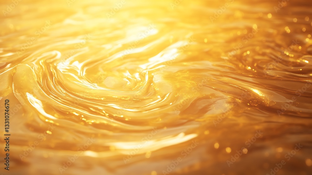Poster glittering golden waves create a mesmerizing and luminous abstract background.