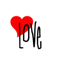 Red heart Love decoration illustration