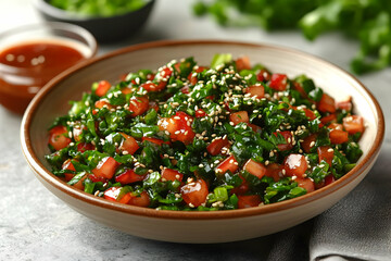 Kale Salad With Tomatoes And Sesame