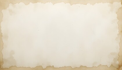 Vintage White Paper Background with Soft Blurred Borders and Blank Center