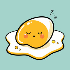 fried egg cartoon