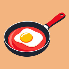 fried egg in a frying pan