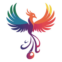 vector illustration of a Mythical  bird