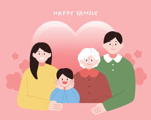 따뜻한 가정의 달 가족 캐릭터 일러스트 09
