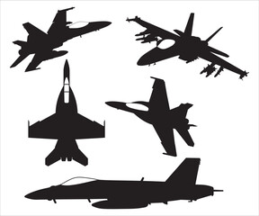 F-18 Hornet svg, F/A-18 Hornet Sticker Decal, F-18 F/A-18F Hornet Military Jet Airplane Illustration, F-18 Hornet Clipart, Military svg