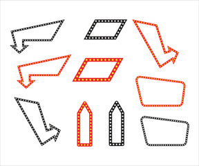 Marquee sign monogram frame, Wedding Marquee Sign Template, Light Box Frame Clipart, theater sign border clipart, Introducing Couple