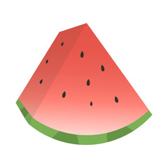 Slice of watermelon vector illustration