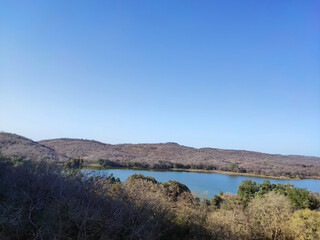 Scenic Water Pond in Hills