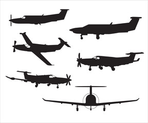 Pilatus PC-12 svg, Pilatus PC-12 Vector, Learjet airplane, Pilatus PC-12 Silhouette
